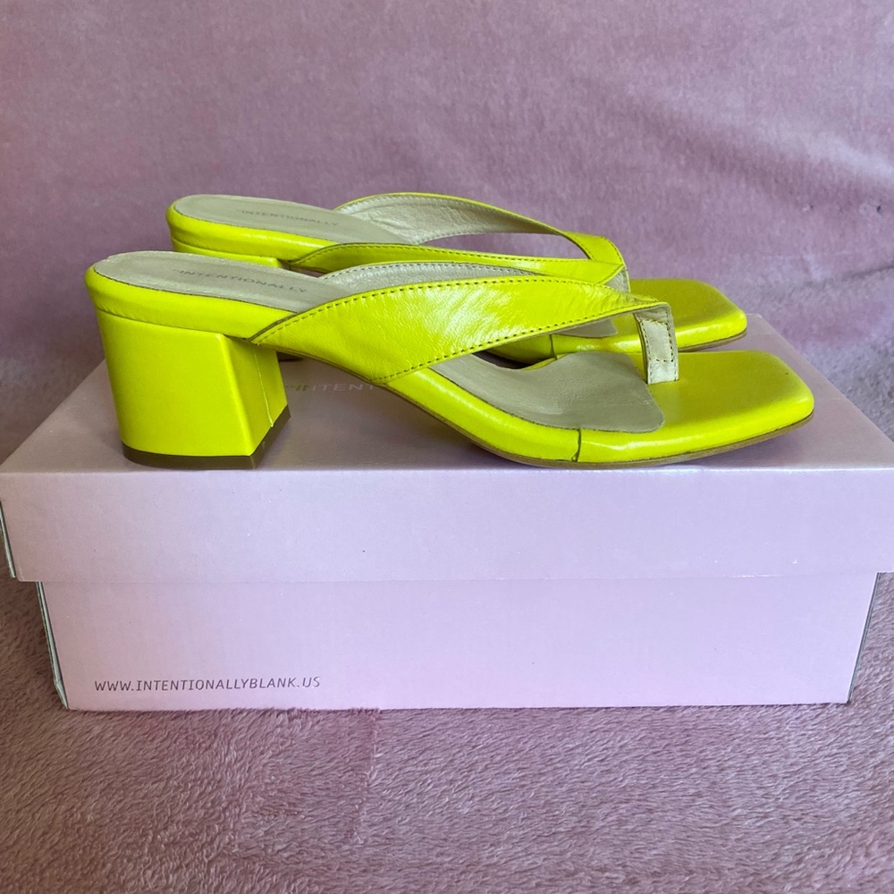 New Bright Yellow Intentionally Blank Sandals